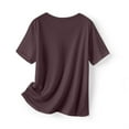 thumbnail image 3 of Short Sleeve Shirts for Women, Women's Short Sleeve T-Shirts Casual Crewneck Tees with Pocket Summer Basic Tops, 3 of 5