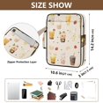 thumbnail image 3 of Haosy Accordion File Organizer Zipper Binder 500 Sheet 6-Tab Expanding File Folder Multi-Pocket 1.2 Inch 3 Ring Milk Tea and Fruit, 3 of 7