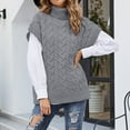 thumbnail image 2 of Lindreshi Winter Vest for Women Clearance Women Round-neck Multicolor Knitted Solid Sweater Casual Fashion Vest Jacket Coat Tops, 2 of 6