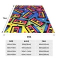 thumbnail image 3 of Balery Vintage Audio Cassettes Manta de Felpa Suave y Acogedora – Cobija de Franela Aterciopelada para Cama, Lavable y Cálida para Sofá, Mascotas, Transpirable-50"x40", 3 of 7