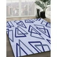 thumbnail image 3 of Ahgly Company Machine Washable Indoor Rectangle Transitional Heavenly Blue Area Rugs, 2' x 4', 3 of 7