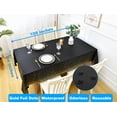 thumbnail image 2 of 2-Pack Rectangular Plastic Tablecloth (54x108'') with Gold Dots, Disposable Waterproof Vinyl Table Covers for Decorating Parties Thanksgiving Christmas, Bridal&Baby Showers, Wedding&Birthday, 2 of 4