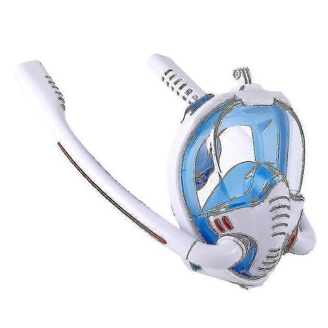 CHAO Máscara de buceo y esnórquel de silicona antivaho y totalmente seca para niños y adultos, color blanco