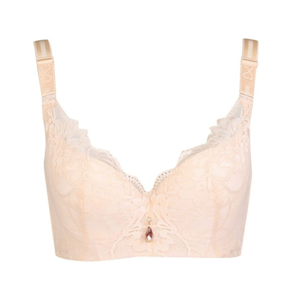 IROINNID Full Coverage Bras For Women Solid Sexy Lace Push-Up Receive Side With Steel Ring Underwear