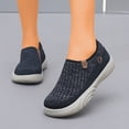 thumbnail image 2 of Rokment Orthopedic Barefoot Slip on Socks Walking Nursing Shoes for Women Comfortable Wide Width Knit Orthotic Platform Non-Slip Work Tennis Driving Sneakers Black Size 6, 2 of 6