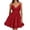 Red, variant on OSOLU Summer Dresses For Women 2025 Solid Color Hem Tie Back Dress Soft Sundress Vacation 2025 Elegant Classy Dresses
