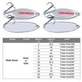 thumbnail image 3 of Lot 5X Metal Spoon Fishing Lure Bass Bait Stainless Steel Split Ring Treble Hook, 3 of 11