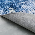 thumbnail image 4 of Abstract Design Machine Washable Super Soft Area Rug - 9' x 7' Blue Gold, 4 of 5