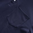 thumbnail image 6 of Timegard Long Sleeve Shirts for Men Fall Casual Breathable Button V Neck Shirts with Pocket Golf Work Solid Color Tee(Navy,M), 6 of 7