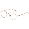 thumbnail image 2 of Gafas de sol Zulema Estilo retro Forma Redonda Protección 400 oro, 2 of 8