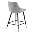 thumbnail image 5 of Modway Adorn Performance Velvet Counter Stool in Light Gray, 5 of 9