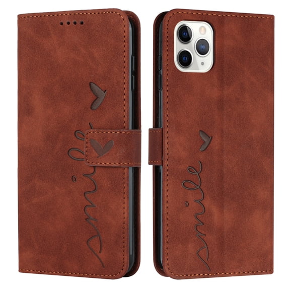 GSFY Wallet Case for iPhone 13 Pro Max with Card Holder and Wrist Strap, PU Leather Magnetic Flip Folio Stand Cover for iPhone 13 Pro Max 6.7 inch, Brown