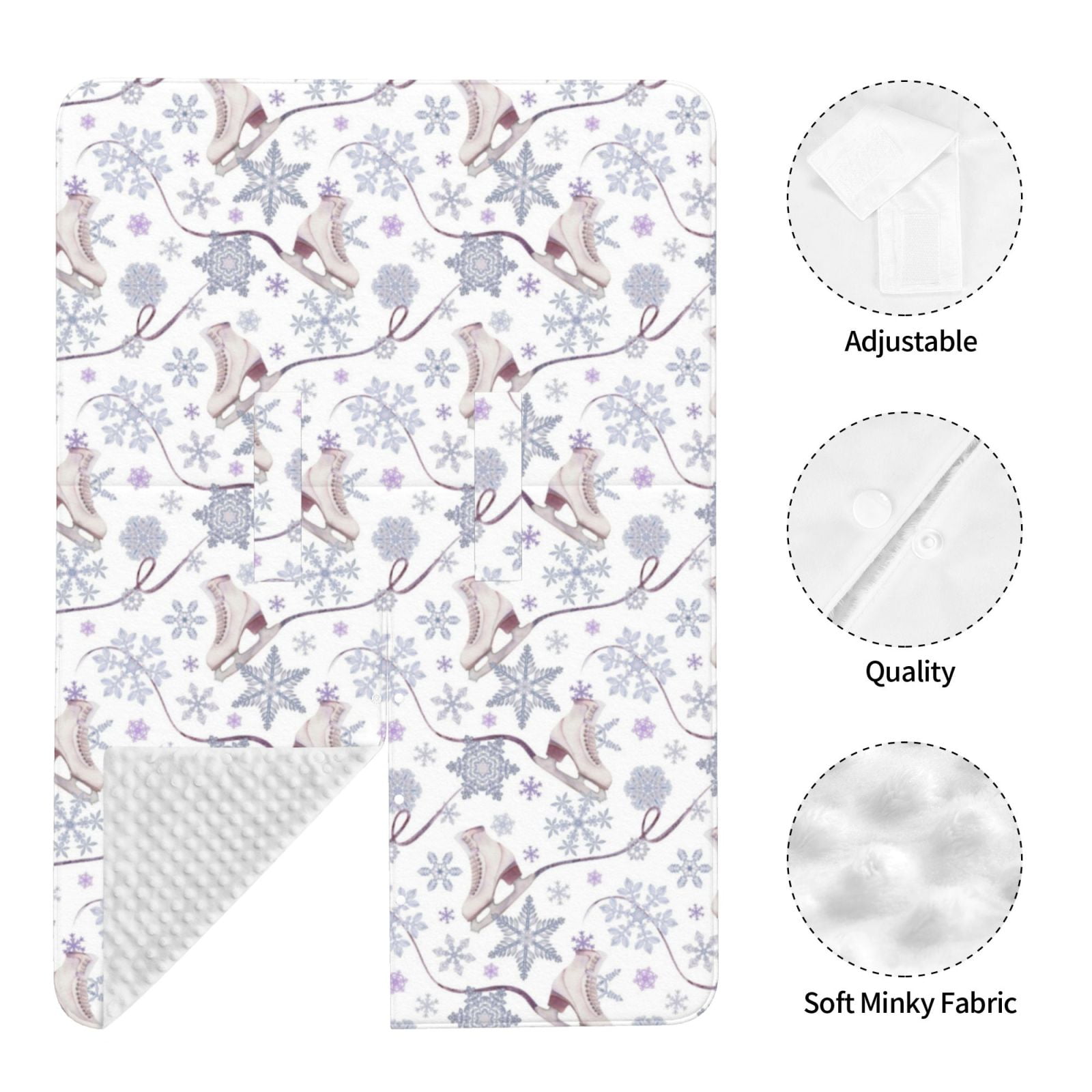 Car Seat Cover Baby - Elegant ice skates snowflakes Breathable Infant Car Seat Cover for Baby Carseat, Lightweight Comfort Baby Essentials Must Haves Newborn Stuff for Girl Boy