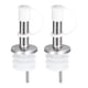 thumbnail image 1 of Vertedores de botellas de acero inoxidable, 2Pack vertedor de aceite de oliva con tapas de goma antipolvo, para botellas de vino, licor y vinagre (Blanco), 1 of 7