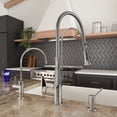 thumbnail image 5 of Polished Chrome Kitchen Faucet with Black Rubber Stem, 5 of 11