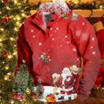 thumbnail image 2 of VBARHMQRT Chandail à Capuchon en Peluche Collection de Noël pour Hommes Imprimé Élégant et Confortable Chandail à Capuchon, 2 of 3