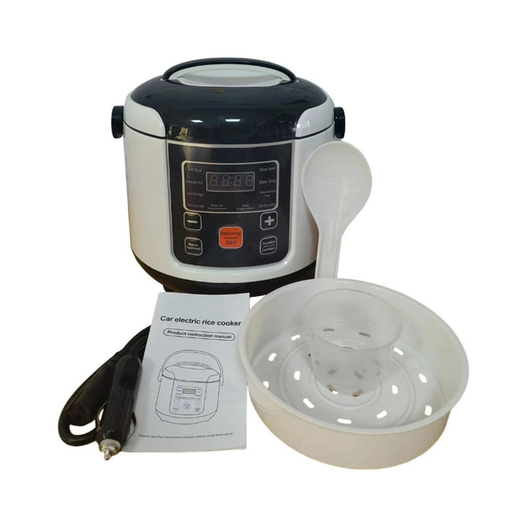 Esquirla Travel Rice Cooker Electric Rice Cooker Quick Cooking Portable Travel Soup Pot Multi Use 2L Food Container Rice Cooker for Car 12V for Cars Walmart