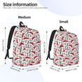 thumbnail image 2 of Vsdgher Cute Christmas Hat Penguin Print Canvas Backpack Travel Rucksack Unisex Knapsack 15.7/17.7Inch Laptop Backpack for Work,College-Medium, 2 of 5