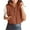 Brown, variant on Women Corduroy Lightweight Sleeveless Padded Coat Zip Up Cropped Puffer Vest