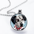 thumbnail image 2 of Spotted Dog Stunning Glass Design Circular Pendant Necklace - Unique Jewelry Gift for Her, 2 of 5