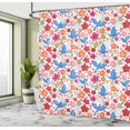 thumbnail image 4 of Ambesonne Cartoon Shower Curtain, Pastoral Leaves and Flower, 69"Wx70"L, Multicolor, 4 of 4