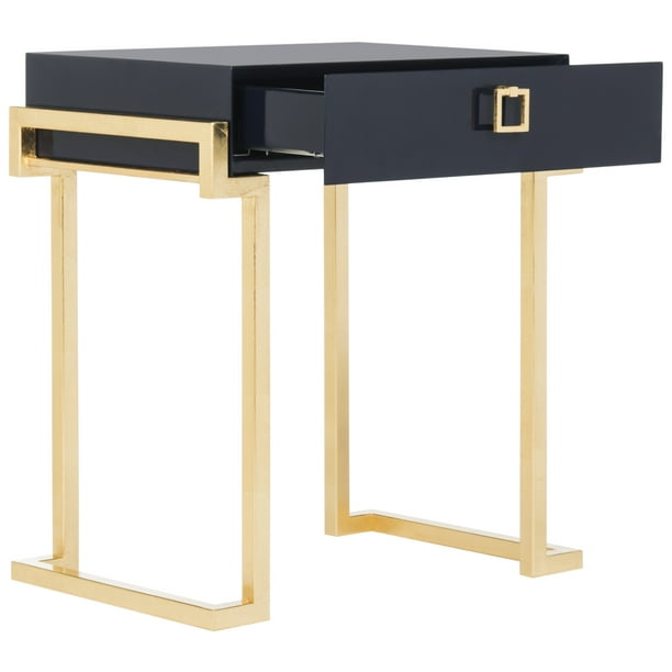 Safavieh Couture Abele Modern Glam Lacquer Side Table with Drawer