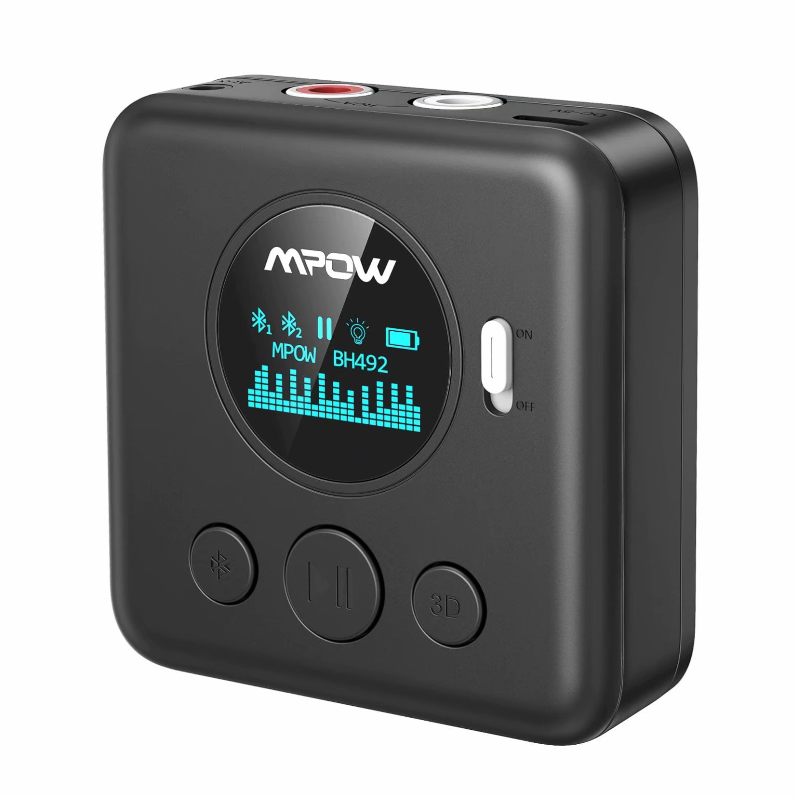 Mpow Bluetooth V4.1 Receiver Wireless Stereo Audio to 3.5mm RCA Aux Adapter Hub 