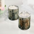 thumbnail image 2 of Yayeee 2 Pack Qtip Holder Bathroom Cotton Swab Canister with Lid Clear Dispenser Set, Ghosts Playing in A Garden, 2 of 6