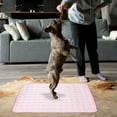 thumbnail image 6 of Summercome Cooling Mat for Pets, Ice Silk Mat Cooling Blanket Cushion for Dogs Cats, Summer Cool Down Comfortable Pet Pad, Ideal for Kennel Sofa Bed Floor Car Seats, 11.8 × 15.7inch (Pink), 6 of 9