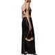 thumbnail image 2 of VISgogo Vestido largo con tirantes informales para mujer, vestido sin espalda con cuello en V hueco de Color sólido a la moda VISgogo moda, 2 of 3