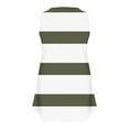 thumbnail image 4 of Fartey Plus Size Tank Tops for Women Trendy Striped Colorblock Print Sleeveless Tanks Dressy Casual Button Up V Neck Camis Top Loose Flowy Pleated Camisoles Army Green L, 4 of 4