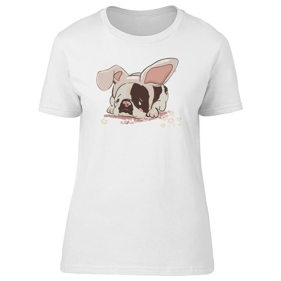 Cute Dog With Bunny Ears T-Shirt Women -Image by Shutterstock, Female x-Large