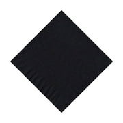 50 Plain Solid Colors Beverage Cocktail Napkins Paper - Black