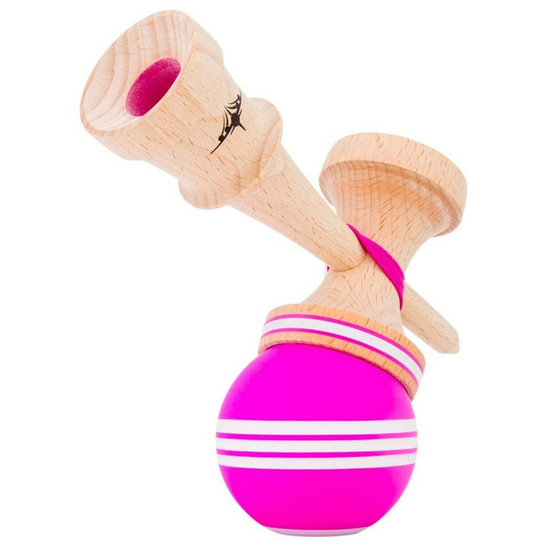 スポーツトイ・アクショントイ KendamaUSA JET x HIGGS TAMA Kendama USA - Kaizen Triple Stripe - Jet Shape - Pink White