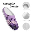 thumbnail image 5 of Picia Lavender Roses Arrangement for Women's Lamb-hug Comfy Fleece House Slippers Memory Foam, Slip-on House Shoes Indoor Outdoor-44/45, 5 of 7
