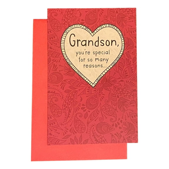 Valentine's Day Greeting Card for Young Grandson - Grandson, your'e special for so Many reasons...; Heart