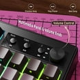 thumbnail image 4 of ZIYOULANG K100 99 Keys Gaming Membrane Wireless Keyboard with Media Knob,Tri-Mode BT/2.4GHz/USB-C,Side Printed Keys RGB Backlit Retro Cute Creamy Silent Computer Keyboard for MAC PC, 4 of 9