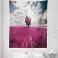 thumbnail image 1 of Nature Tapestry, Surreal Enchanted Oniric Meadow with Single Tree Idyllic Unusual Scene, Fabric Wall Hanging Decor for Bedroom Living Room Dorm, 5 Sizes, Fuchsia Petrol Blue, by Ambesonne, 1 of 1