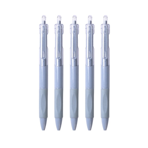 Aesthetic Transparent Barrel Click Gel Pen, Muted Morandi Tone Fast Drying No Smudge Fine Point Black Ink Pen for Teen School Daily Note Taking