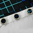 thumbnail image 4 of Feelyou Neon Blue Stripes Blackout Curtains Set of 2 (52x84 Each) for Kids, Rectangle Square Geometric Window Curtains, Abstract Curtains and Drapes, Blackout Curtains Bedroom Decor, 4 of 6