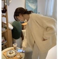 thumbnail image 3 of Qarigey Suéter abrigo maduro nuevo Simple todo-fósforo cárdigan corto de punta abierta de punto perezoso suelto Corea Agendaigan grueso Prendas para la parte del cuerpo Gris, Gris Espesar> XL XL, 3 of 6