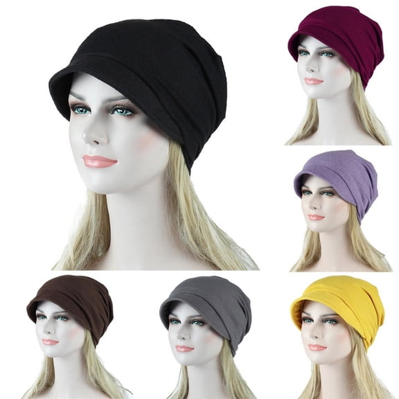 RotHome Cotton Chemo Sleep Cap for Women, Soft Cancer Beanie Hat Headwear, Stretchy Skull Cap, Comfortable Hair Loss Head Wrap for Cancer Patients