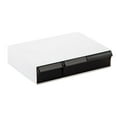 thumbnail image 1 of Organizador de cajones oculto debajo del escritorio, bandeja de almacenamiento, contenedor, caja para guardar objetos pequeños, estuche de escritorio doble negro, 1 of 3
