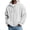 White03, variant on Men's Full Zip Up Hoodie Waffle Knit Jackets with Pockets Long Sleeve Outerwear Solid Casual Sweashirts Coat Gray M
