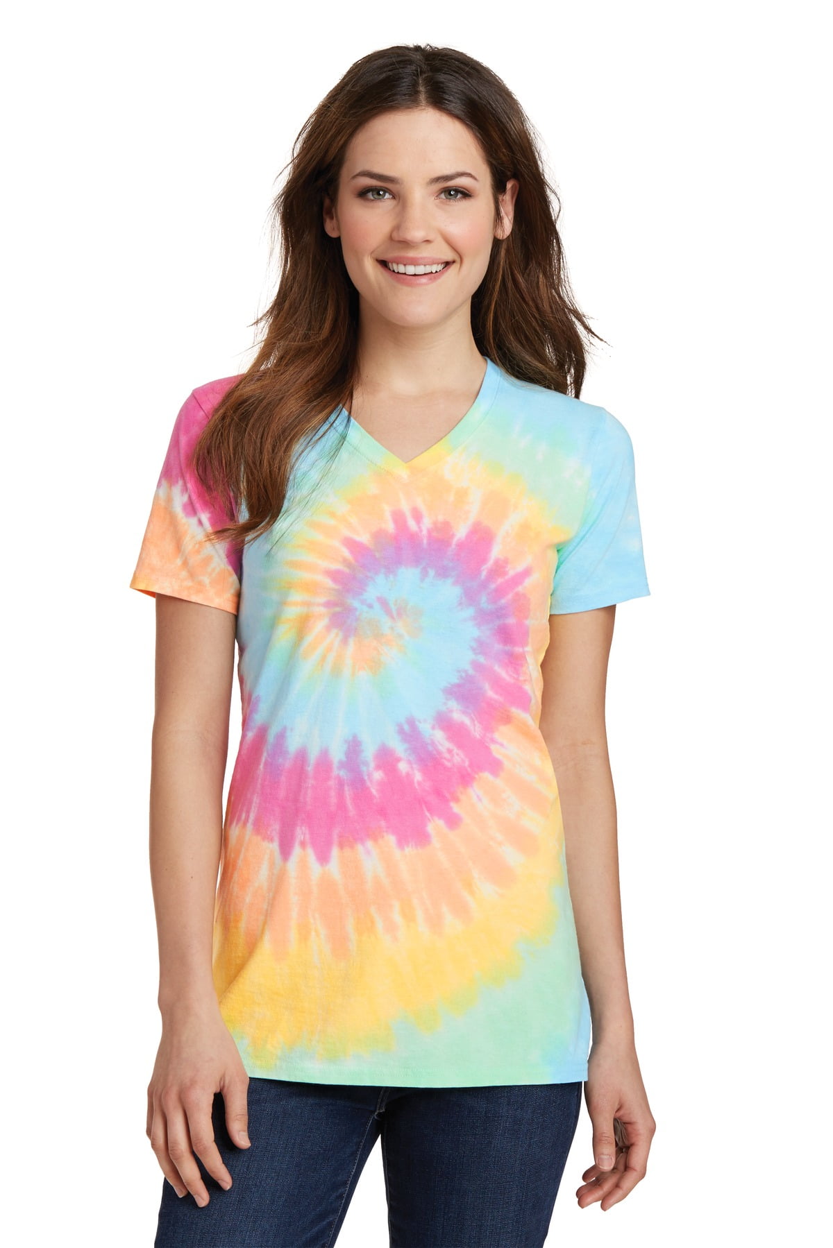 Tie dye v neck t shirt Clearance