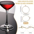 thumbnail image 2 of 20Pcs/Box Wine Glass Charm Rings Gold, 2 of 9