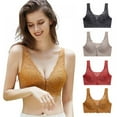 thumbnail image 6 of Xmarks Women's Front Zip Bra Oversized Bra Sexy Lace Away Nipples Gathered Underwear Bra, 6 of 9