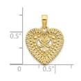 thumbnail image 2 of FJC Finejewelers 14 kt Yellow Gold Fancy Heart Charm 14 mm, 2 of 6