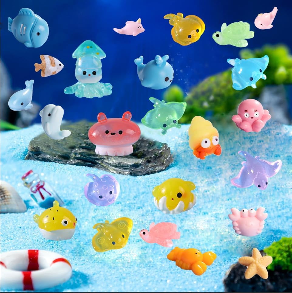 RibRave 200 Pcs Mini Resin Animals - Miniature Animal Figurines Mini Animals to Hide Little Tiny Animal Figures Bulk for Fairy Garden Micro Landscape Decor Dollhouse Crafts Accessories