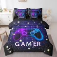 thumbnail image 1 of Erosebridal Video Gamer Bedding Sets Twin Size,Gradient Stars Comforter Sets with Sheets,Gamepad Decor,Reversible,7pcs, 1 of 5
